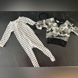 Little Bipsy Camo and Striped Kids Set